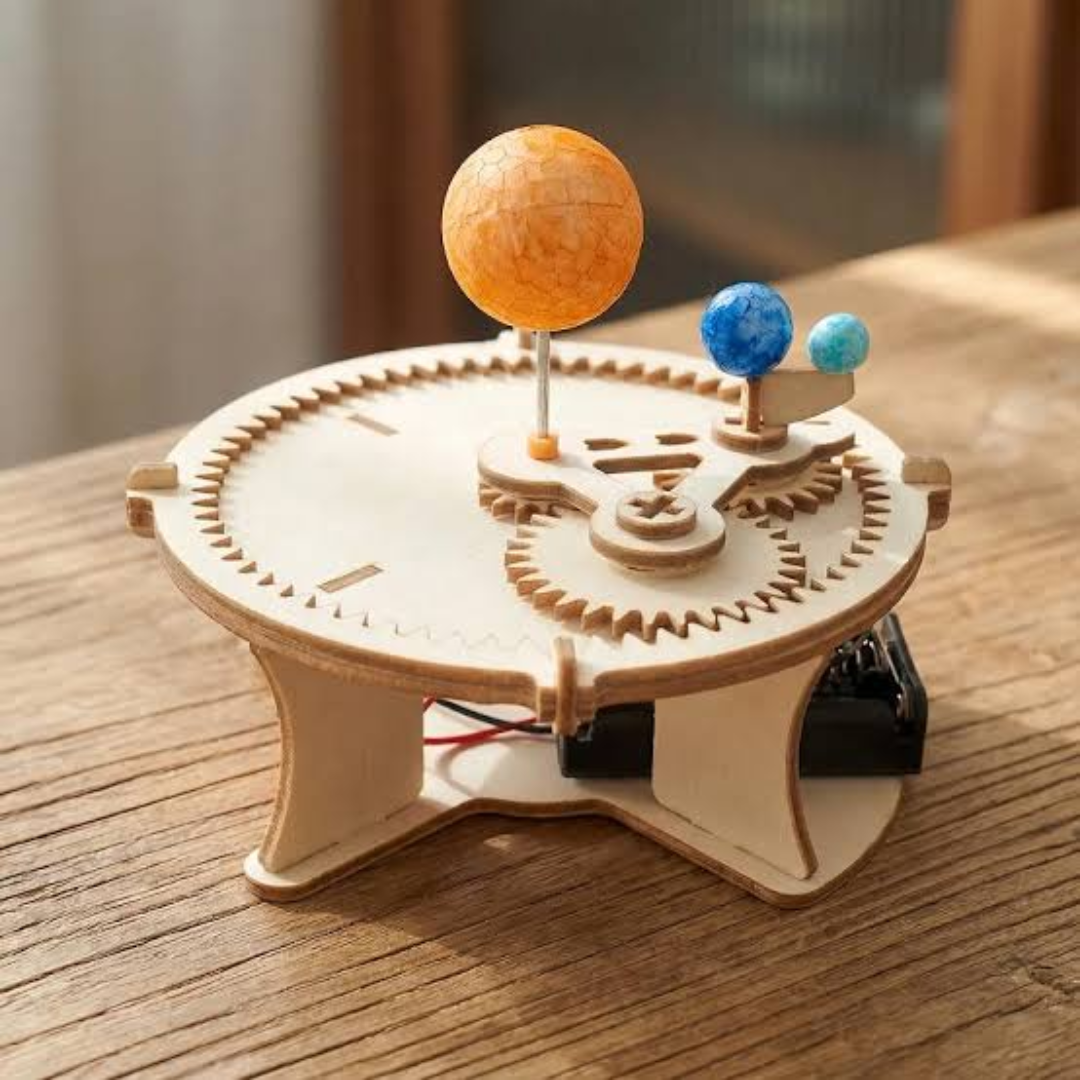 Modelo de sistema Solar de madera